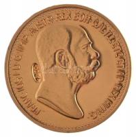 DN "Osztrák-Magyar Monarchia pénzei utánveretben - 1908 10K" aranyozott Cu-Ni emlékérem &q...