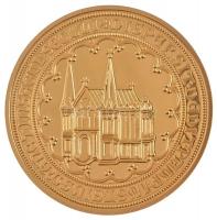 DN Magyar Aranyóriások - 6 aranydukát Szent Erzsébet emlékérem 1619 körül aranyozott Cu utánveret COPY jelzéssel, tanúsítvánnyal (46mm) T:PP