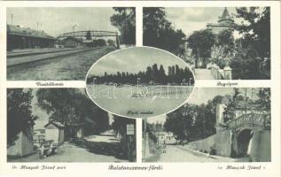 Balatonszemes-fürdő, part, vasútállomás, Bagolyvár, Gr. Hunyadi József park és út, Florida kabin (ragasztónyom / gluemark)
