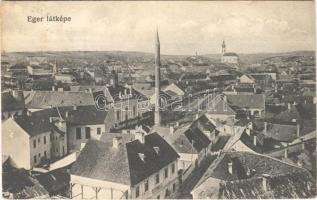 1918 Eger, látkép mecsettel. Özv. Wahl Adolfné kiadása  (Rb)