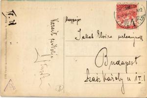 1918 Füzesabony, vasútállomás külső. Vasúti levelezőlapárusítás 2962