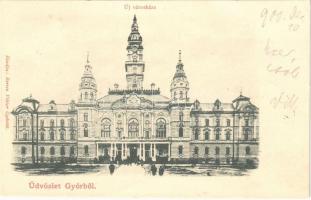 1900 Győr, Új városház. Berecz Viktor kiadása