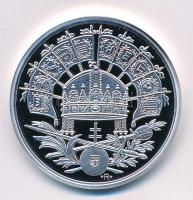 DN "Ferenc József koronázási érem 1867" ezüstözött Cu utánveret, jelzett, tanúsítvánnyal (...