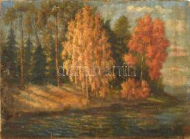 Balla jelzéssel (jobbra lent): Az ősz színei. Olaj, vászon. 50x68,5 cm