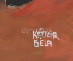 Kádár Béla jelzéssel: Ló és lovas. Olaj, papír. 85x66 cm