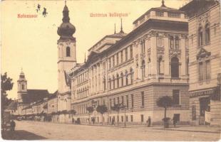 1910 Kolozsvár, Cluj; Unitárius kollégium, Kövendy Károly üzlete / boarding school, shop