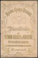 1897 A Magyar Királyi Operaház román király és királyné tiszteletére adott díszelőadásának műsora