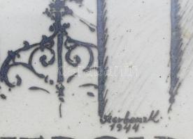 Sterbenz Károly (1901-1993): Ex libris Carolus Diebold.   Hidegtű, papír. Jelzett a dúcon. Üvegezett...