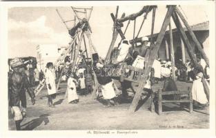 Djibouti, Escarpolettes / swings with children (from postcard booklet) (EK)