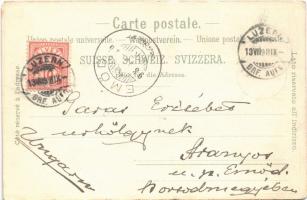 1898 (Vorläufer) Lucerne, Luzern; Gebr. Metz Kunstverlag Art Nouveau, floral, litho (EK)