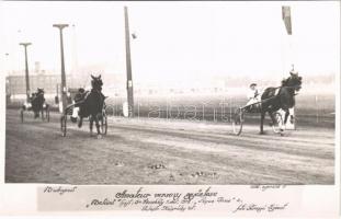 1938 Budapest, Amateur verseny győztese, fogathajtó verseny: Betörő hajt.: Dr. Vecseklőy, tulajd.: Nógrády ist. / Hungarian horse carriage driving race. Foto Faragó photo