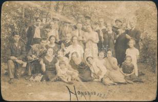 1926 Homoród-gyógyfürdő, Baile Homorod, csoportkép, fotólap, 13,5×8,5 cm