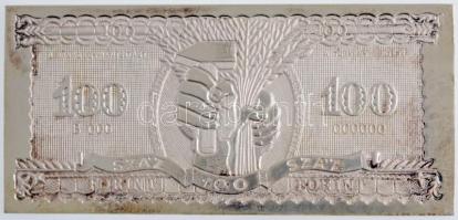 1996. "50 éves a forint" 3db-os emlékérem szett eredeti, kék bársony bélésű dísztokban, so...