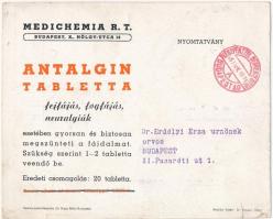 Antalgin mindenféle fájdalomnál gyorsan és biztosan hat. Medichemia Rt., Budapest, Hölgy utca 14. / ...