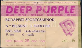 1987 Deep Purple koncertjegy