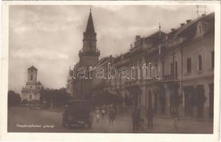 1930 Nagykikinda, Kikinda; utca, automobil, üzlet / street view, automobile, shop