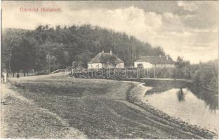 1911 Pusztahollód, Hollód, Holod; látkép, fahíd / general view, wooden bridge (EK)