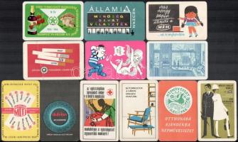 cca 1960-1980 Vegyes kártyanaptárak, 12 db