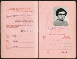 1976 Magyar Népköztársaság által kiállított fényképes útlevél / Hungarian passport