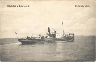 1921 Balaton, Kisfaludy gőzös, gőzhajó. Mérei Ignác kiadása (EB)