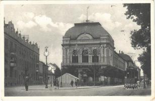 1931 Szeged, Hotel Kass szálloda, villamos (EK)