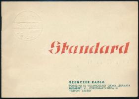 1942 Standard rádió képes prospektusa