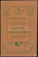 1906 Adria varrógép használati utasítása, 16p