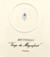 Hollóházi Botticelli falitányér (Madonna del Magnificat), matricás, jelzett, apró karcolásokkal, d: ...