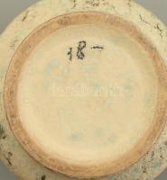 Váza, mázas retro kerámia. Jelzett. Hibátlan. m: 12,5 cm