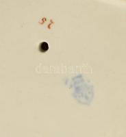 Zsolnay porcelán kisfiú labdával, kézzel festett, jelzett, apró kopásnyomokkal, m:13 cm (tervező:Sin...