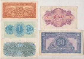 Ausztria / Szövetséges megszállás 1944. 50gr + 1Sch + 2Sch + 5Sch + 20Sch T:II-III
Austria / Allied...