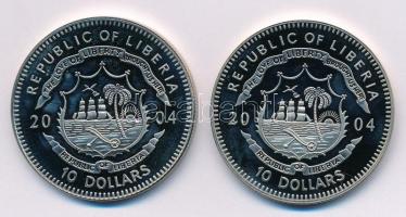 Libéria 2004. 10$ "Szabadság pillanatai - Teréz anya Nobel-békedíj 1979" multicolor + 10$ ...