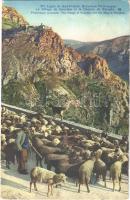 1926 Gourdon, Ligne du Sud-France, Excursion Pitoresque. Le Village de Gourdon et le Chemin du Paradis / The Village of Gourdon and the Way to Paradise, flock of sheep (EK)