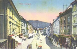 Villach (Kärnten), Hauptplatz / main square, shops