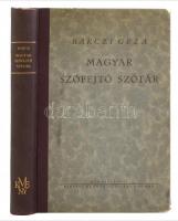 Bárczi Géza: Magyar szófejtő szótár. Bp., 1941, Kir. M. Egyetemi Nyomda, 348 p. + 1 t. Kiadói kissé kopott félvászon kötés.