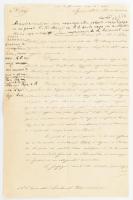 1846 Casimir von Timoni Bukaresti osztrák követ Oláhország kormányának írott hivatalos leveli franci...