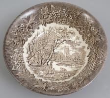 4 db country stílusú angol porcelán tálka és edényke. Matricás, jelzett, hibátlanok d:14 cm, 16 cm +...