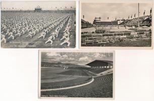 7 db RÉGI külföldi sport motívum képeslap: sportpályák / 7 pre-1945 European sport motive postcards:...