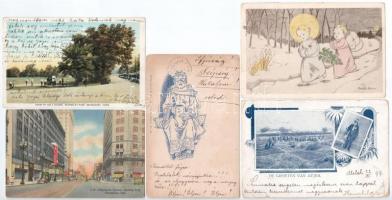 67 db főleg MODERN vegyes képeslap, vegyes minőség, pár régivel / 67 mostly modern postcards in mixe...