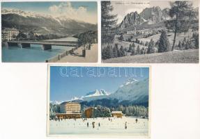 10 db RÉGI téli sport motívum képeslap: helyszínek / 10 mostly pre-1945 winter sport motive postcard...