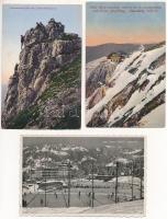 10 db RÉGI téli sport motívum képeslap: helyszínek / 10 mostly pre-1945 winter sport motive postcard...