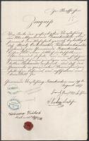 1867 Boldogasszony, Burgenland izraelita hitközségi judaika okmány aláírásokkal