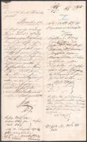 1870 Köröztetett irat többek között a burgenlandi Bruck a. d. Leitha katonai parancsnokság bélyegzés...