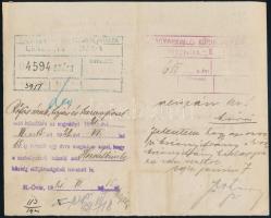 1921 Moson vármegye házalási engedély irredenta pecséttel