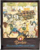 cca 1990-2000 Dreher sör retró plakát, 83×58 cm