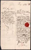 1867 Burgenlandi gyermekgyilkolási, gyermekkitevési ügy irata Köpcsény (Kittsee bélyegzéssel)