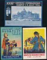 1924-36 Budapesti vásárok reklám szórólapjai 3 db
