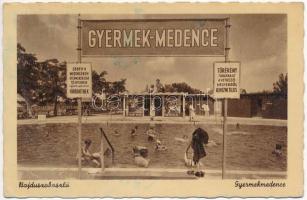 Hajdúszoboszló, gyermekmedence, gyógyfürdő, Diósgyőri Társ. Pénztár üdülője - 3 db vegyes képeslap /...