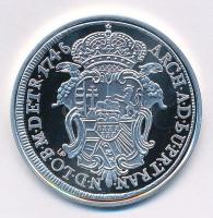 DN "Magyar tallérok utánveretben - Mária Terézia erdélyi tallérja 1745" Ag emlékérem tanús...