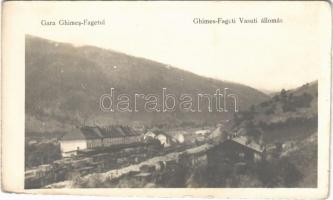 Gyimesbükk, Ghimes-Faget (Gyimes, Ghimes); vasútállomás / railway station. photo (non PC)